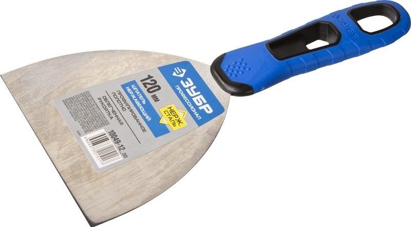 Шпатель ЗУБР ПРОФЕССИОНАЛ профилированное нержавеющее полотно, 2к ручка, 120 10049-12_z03