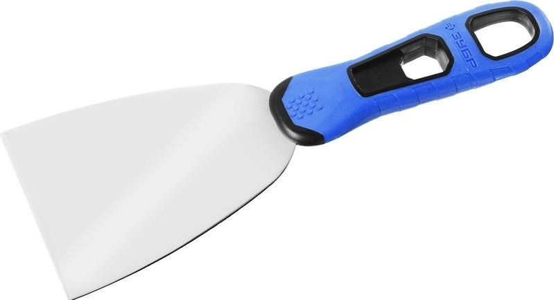 Шпатель ЗУБР ПРОФЕССИОНАЛ профилированное нержавеющее полотно, 2к ручка, 80м 10049-08_z03 - изображение 2