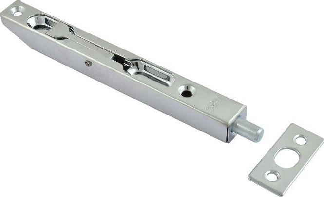 Шпингалет торцевой НОРА-М 5,5" для распашных дверей "Хром" 4529