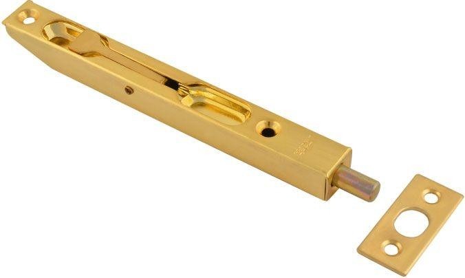 Шпингалет торцевой НОРА-М 5,5" для распашных дверей "Матовое золото" 5173