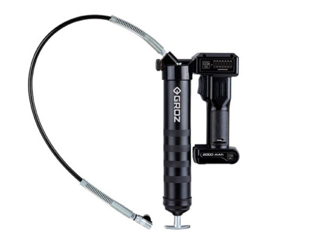 Шприц для смазки аккумуляторный GROZ GR47380 USB зарядка, 2000 мАч