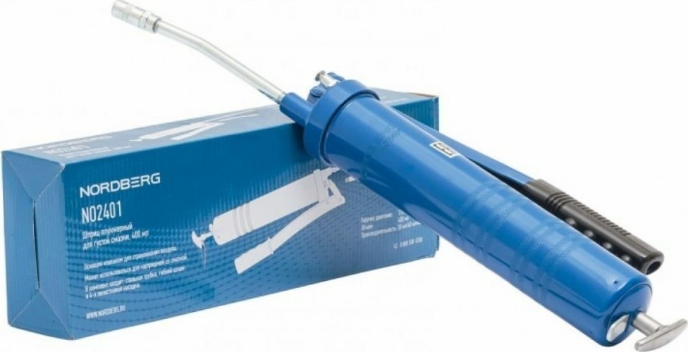 Шприц NORDBERG NO2401 плунжерный для густой смазки, 400мл NO2401
