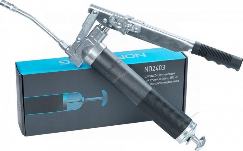Шприц NORDBERG NO2403 2-х плунжерный для густой смазки, с переключением  ЦБ-00009420