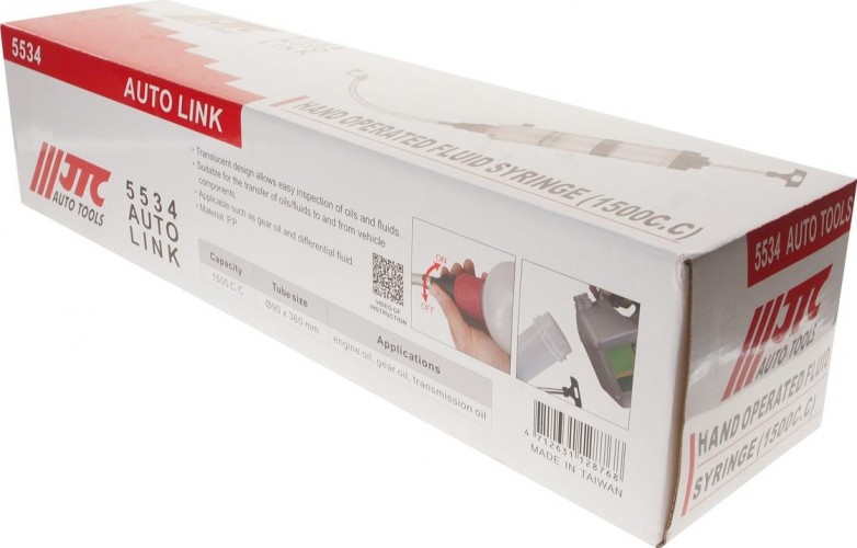 Шприц плунжерный маслозаливной JTC 5534 1500мл, d90х360 мм, полипропилен JTC-5534 - изображение 3