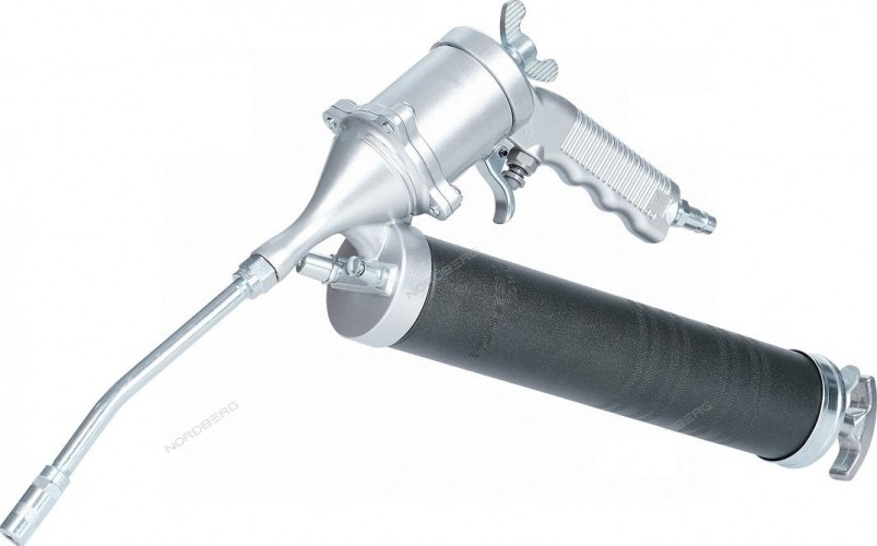Шприц плунжерный пневматический NORDBERG NO3401 для густой смазки, 400мл, с поворотом рукоятки ЦБ-00017340 - изображение 2