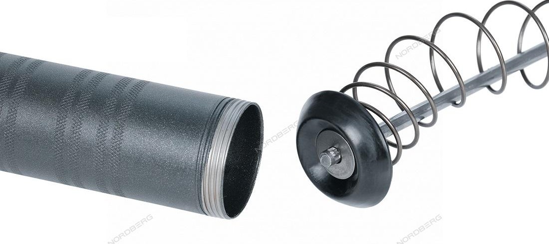 Шприц плунжерный пневматический NORDBERG NO3401 для густой смазки, 400мл, с поворотом рукоятки ЦБ-00017340 - изображение 5