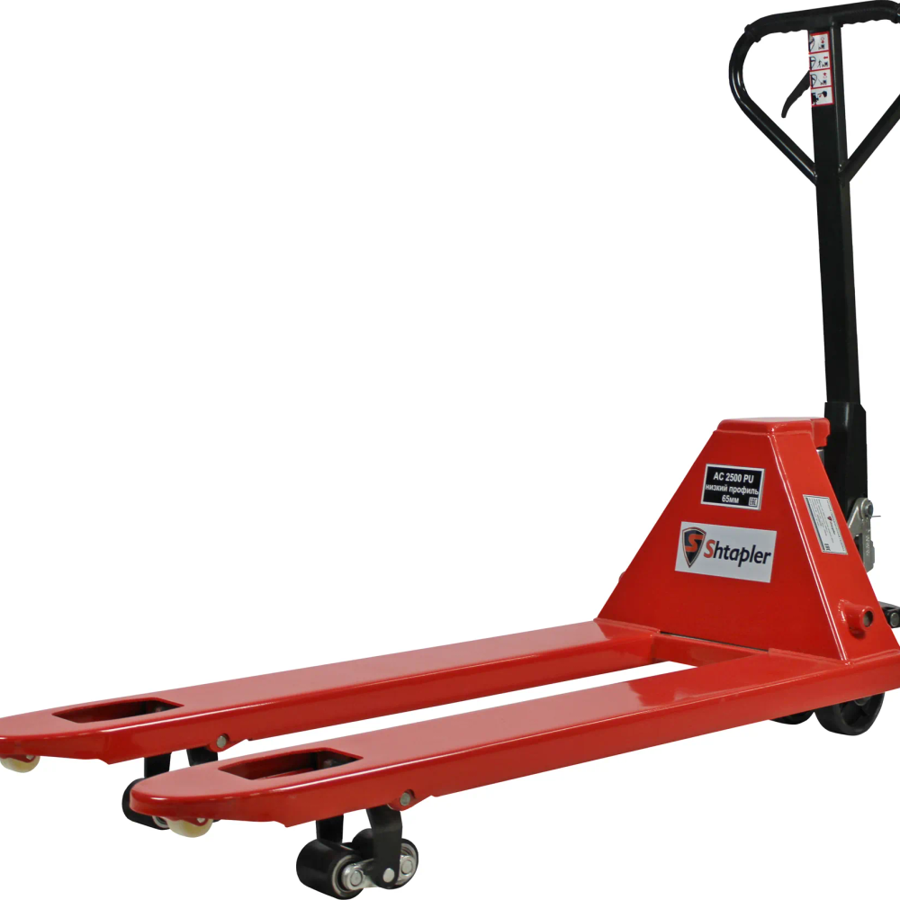 Ручная гидравлическая тележка Shtapler AC 2500 PU (низкопрофильная 65мм)