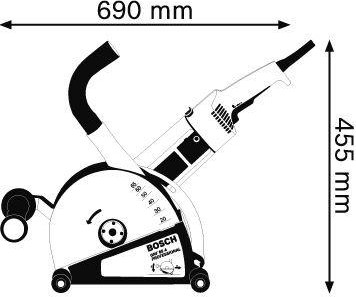 Штроборез сетевой BOSCH GNF 65 A   0601368708 Кейс - изображение 2
