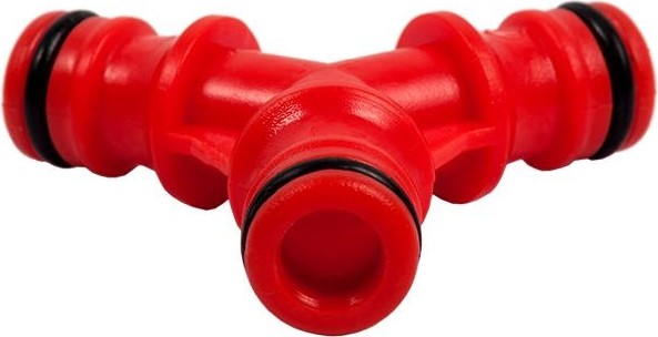 Штуцер QUATTRO ELEMENTI 645-938 для шланга соединитель брс папа-тройник, пластик - изображение 2