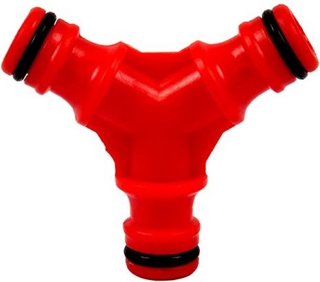 Штуцер QUATTRO ELEMENTI 645-938 для шланга соединитель брс папа-тройник, пластик