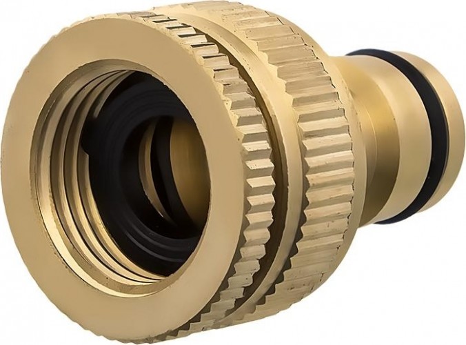 Штуцер QUATTRO ELEMENTI  внутр. резьба 1/2" и 3/4"-брс папа, латунь 246-357 - изображение 2