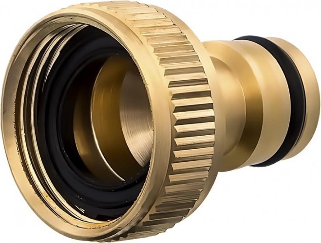 Штуцер QUATTRO ELEMENTI  внутр. резьба 3/4"-брс папа, латунь 246-333 - изображение 2