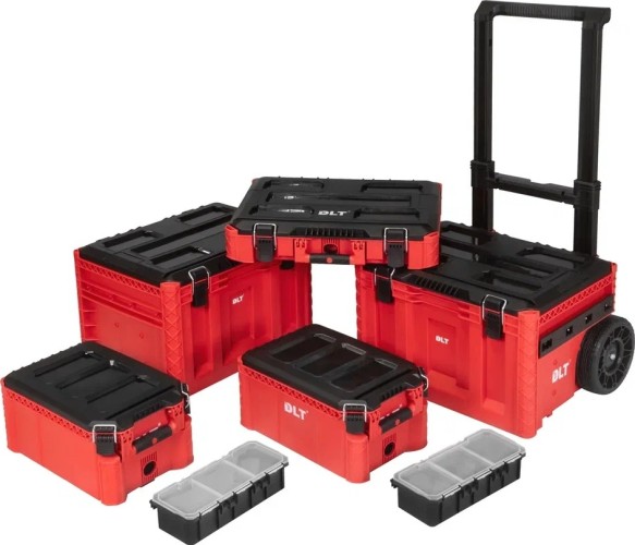 Система хранения инструментов №3 серия  DLT RED PRO в сборе (кейс №2,5,кейс-тележка №2,кейс №3-2шт) 4058 - изображение 5
