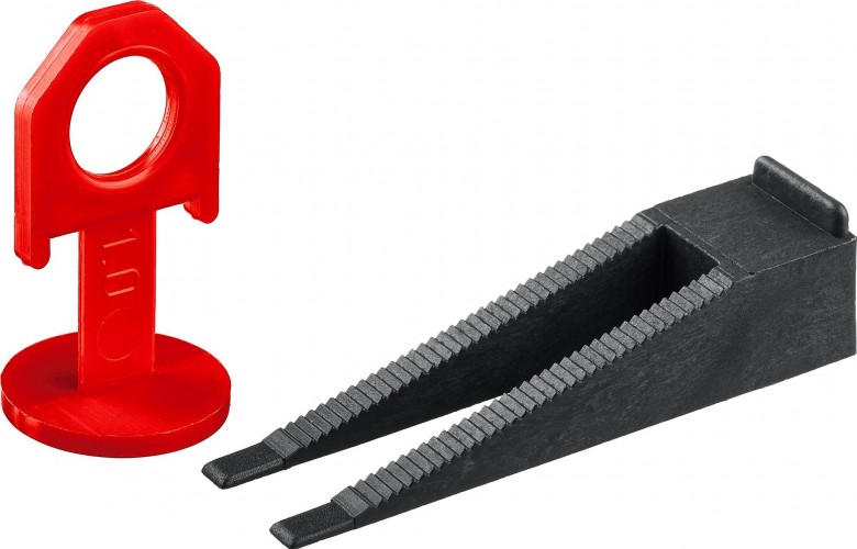 Система выравнивания плитки ЗУБР СВП комплект 50+50шт. (1,0 мм зажим + клин) 33831-H50