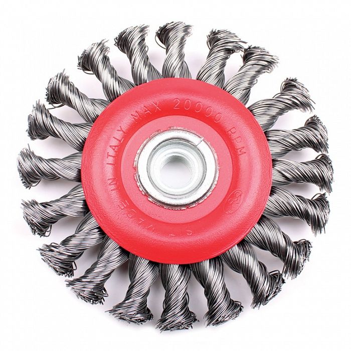 Дисковая щетка SIT U115, жгутовая, диаметр 115мм, посадка М14 - изображение 3