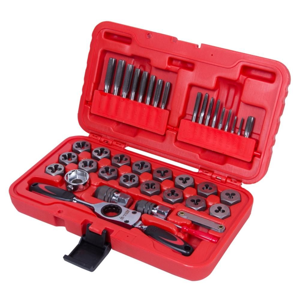 Набор метчиков и плашек МАСТАК, SK-5 1/8-1/2, кейс, 40 предметов