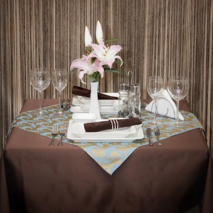 Скатерть 145х145 см «Ричард» коричневая - изображение 3