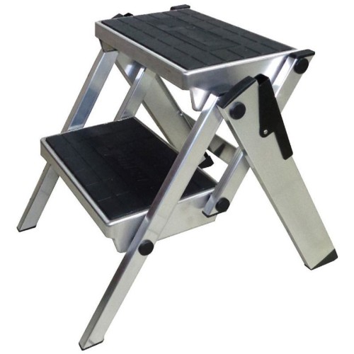 Складной трап KRAUSE 2 ступени, без дуги безопасности, резин ступ. 810229