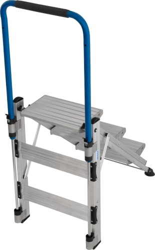 Складной трап KRAUSE 3 ступени, с дугой безопасности 810526 - изображение 2