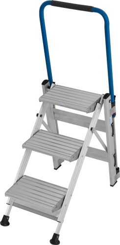 Складной трап KRAUSE 3 ступени, с дугой безопасности 810526