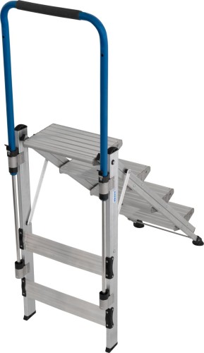 Складной трап KRAUSE 4 ступени, с дугой безопасности 810533 - изображение 2