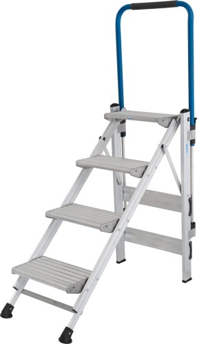 Складной трап KRAUSE 4 ступени, с дугой безопасности 810533