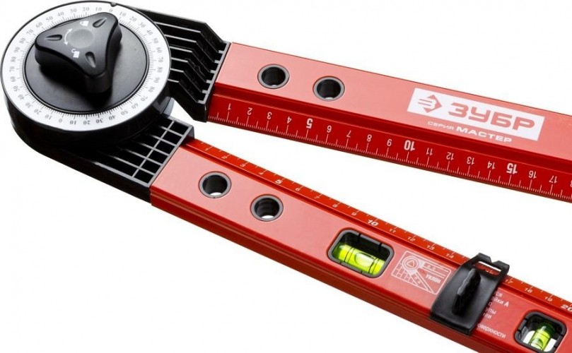 Складной угломер ЗУБР МАСТЕР 2 ампулы 500мм, 34740 34740 - изображение 5