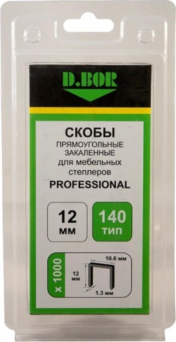 Скоба D.BOR 140/12 1000 шт. PROFESSIONAL, (арт. D-P2-140-12-1000) D4-D-P2-140-12-1000