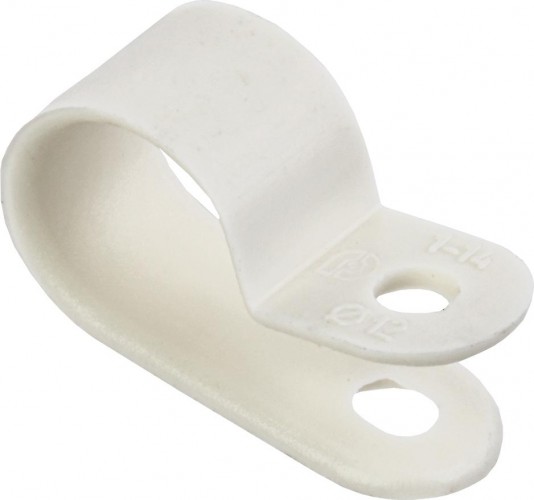 Скоба крепежная IEK 12мм нейлон бел. (уп. 50шт) USK11-12-050-K01