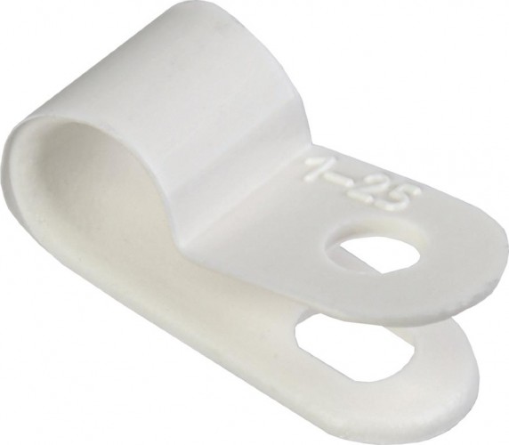 Скоба крепежная IEK 6мм нейлон бел. (уп. 50шт) USK11-06-050-K01