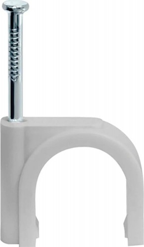 Скоба крепежная IEK круглая 7мм пластик. (уп. 100шт) USK11-07-100