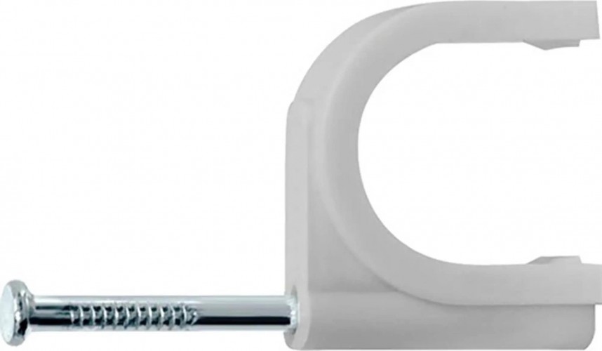 Скоба крепежная IEK круглая 6мм пластик. (уп. 100шт) USK11-06-100 - изображение 2