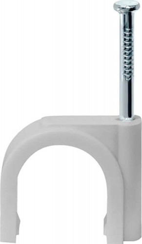 Скоба крепежная IEK круглая 6мм пластик. (уп. 100шт) USK11-06-100 - изображение 3