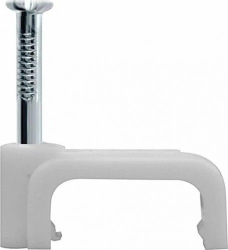 Скоба крепежная IEK плоская 12мм пластик. (уп. 100шт) USK21-12-100