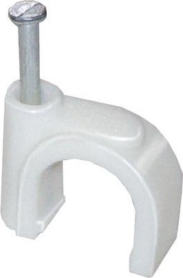 Скоба крепежная IEK плоская 10мм пластик. (уп. 100шт) USK21-10-100