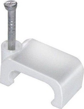 Скоба крепежная IEK плоская 9мм пластик. (уп. 100шт) USK21-09-100