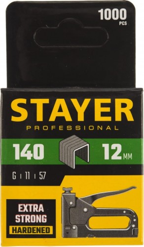 Скоба STAYER MASTER 12 мм для степлера плоские тип 140, 1000 шт 31610-12