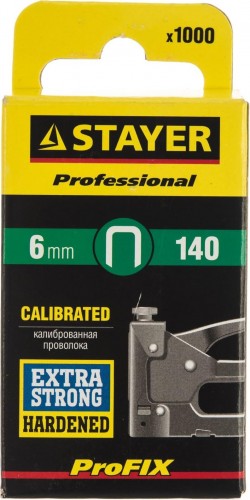 Скоба STAYER MASTER  6 мм для степлера плоские тип 140, 1000 шт 31610-06