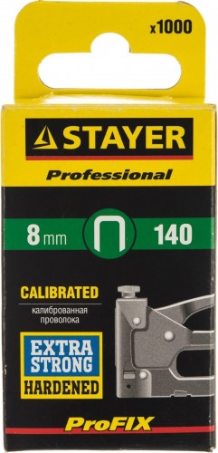 Скоба STAYER MASTER  8 мм для степлера плоские тип 140, 1000 шт 31610-08