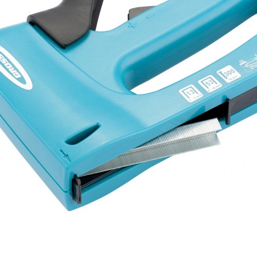 Скобозабиватель ручной GROSS 6-16мм степлер мебельный, пластиковый корпус,регулировка  41003 - изображение 4