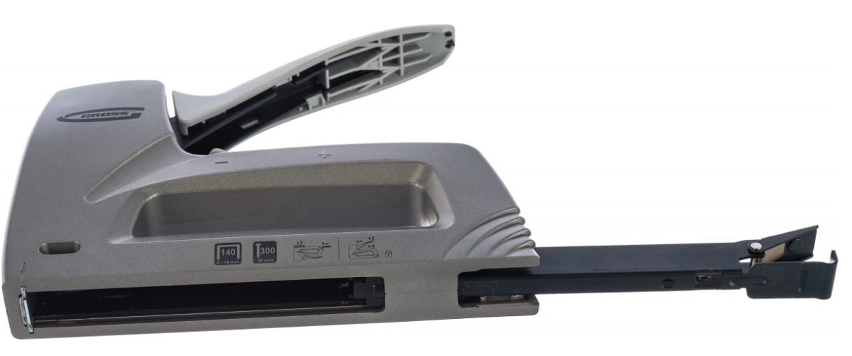 Скобозабиватель ручной GROSS 6-14 мм степлер мебельный (aluminium 140), алюм. корпус, р 41007 - изображение 2