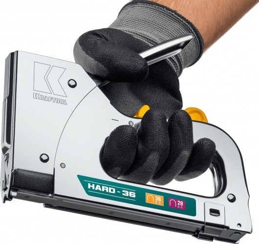 Скобозабиватель ручной KRAFTOOL 3186 кабельный рессорный тип 36(10-14мм)/28, ha - изображение 3