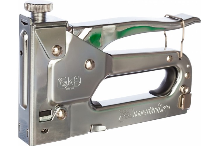 Скобозабиватель ручной MATRIX регулируемый степлер мебельный тип 53, 4-14 мм// 40902 - изображение 2