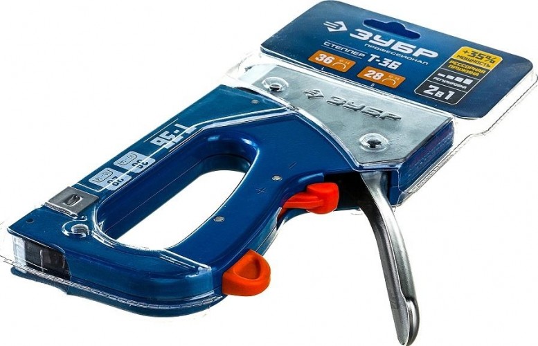 Скобозабиватель ручной ЗУБР ЭКСПЕРТ T-36 степлер для 2-в-1: тип 36 (10-14 мм) и тип 28 (9-1 31580 - изображение 2