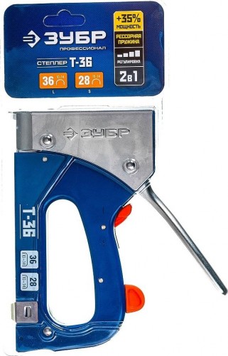 Скобозабиватель ручной ЗУБР ЭКСПЕРТ T-36 степлер для 2-в-1: тип 36 (10-14 мм) и тип 28 (9-1 31580 - изображение 3