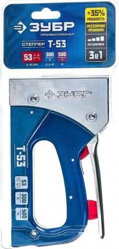 Скобозабиватель ручной ЗУБР ПРОФИ T-53 степлер для 3-в-1: тип 53 (6-16 мм) / 300 (16 мм)  31523_z01 - изображение 2
