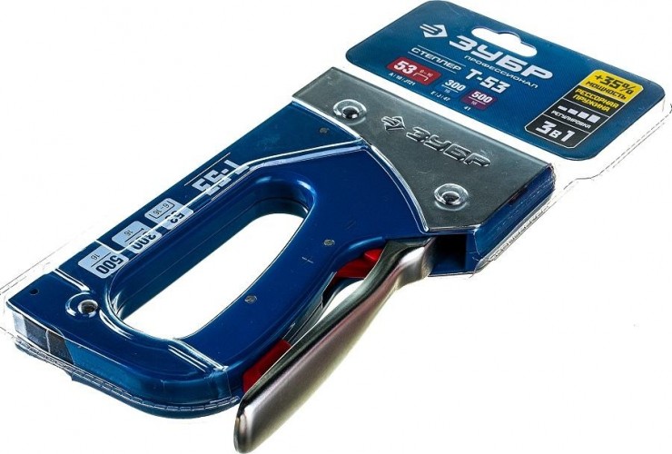 Скобозабиватель ручной ЗУБР ПРОФИ T-53 степлер для 3-в-1: тип 53 (6-16 мм) / 300 (16 мм)  31523_z01 - изображение 3