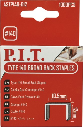 Скобы P.I.T. ASTP140-012 тип 140, 12 мм, 1000 шт. - изображение 2