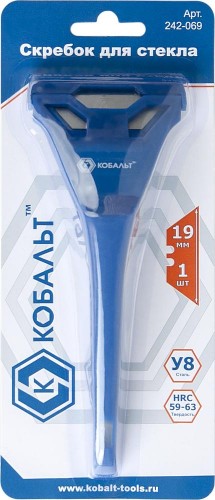 Скребок Кобальт 242-069 для стекла 180 мм трапециевидное лезвие 19 мм - изображение 2