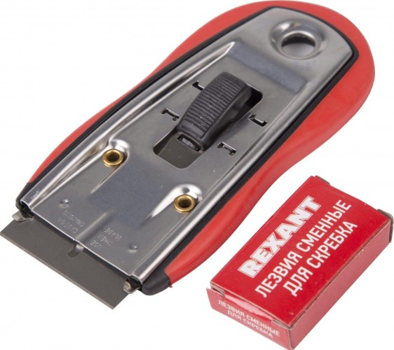 Скребок REXANT 12-4963 с выдвижным лезвием, 5 лезвий в комплекте - изображение 2